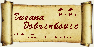 Dušana Dobrinković vizit kartica